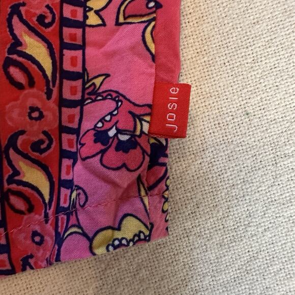 Josie NATORI‎ Pink Multi Hollywood Boho Wrap/Robe Size M Kimono Sleeves - Picture 7 of 9